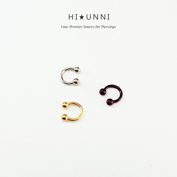 16g 1/4”(6mm) TINY horseshoe ring, Septum ring, Tragus Cartilage earring, 1pc