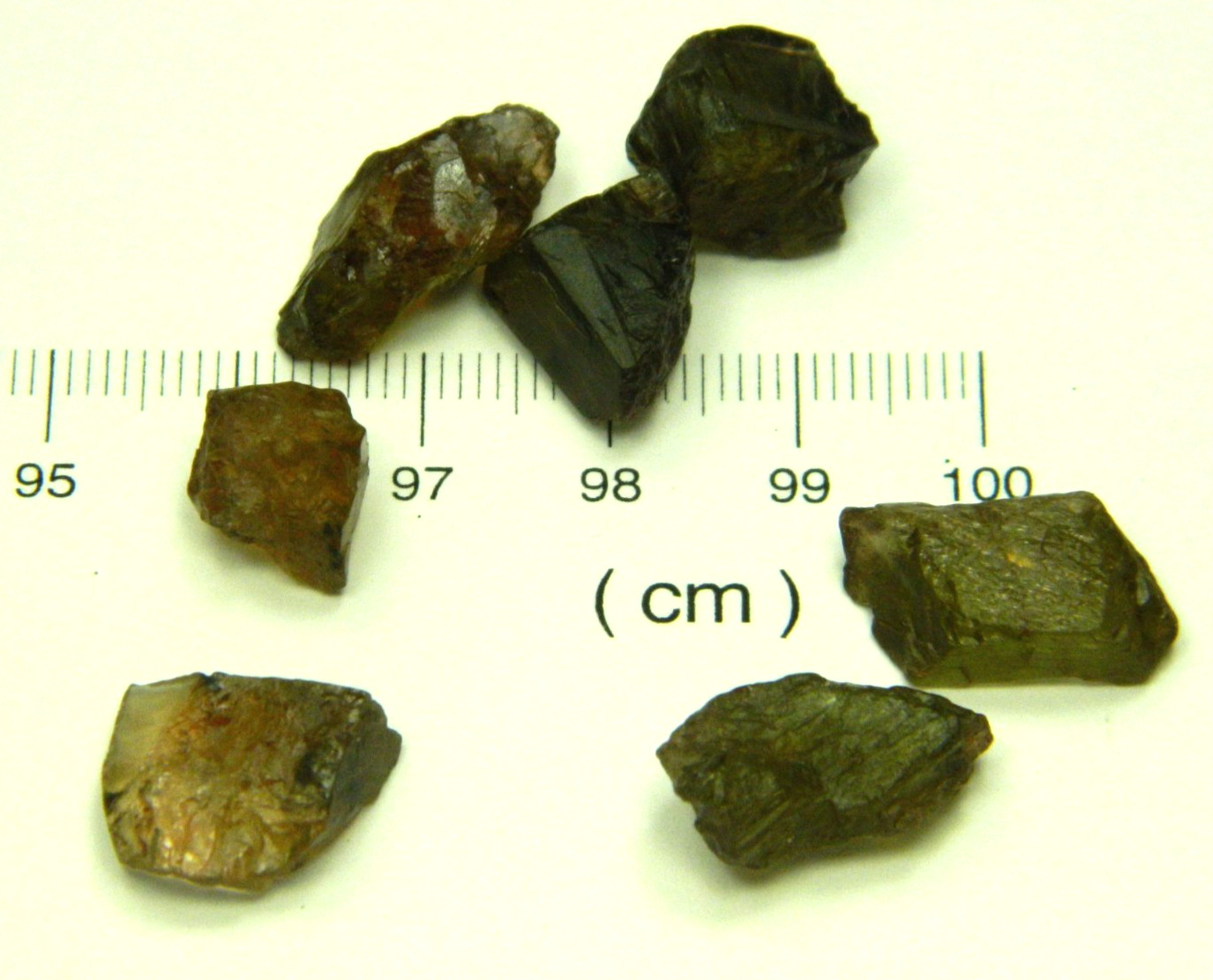 Andalusite Natural Rough Gems 12.30g 7 Pcs Lot Earthy Green Brown Brazil S046