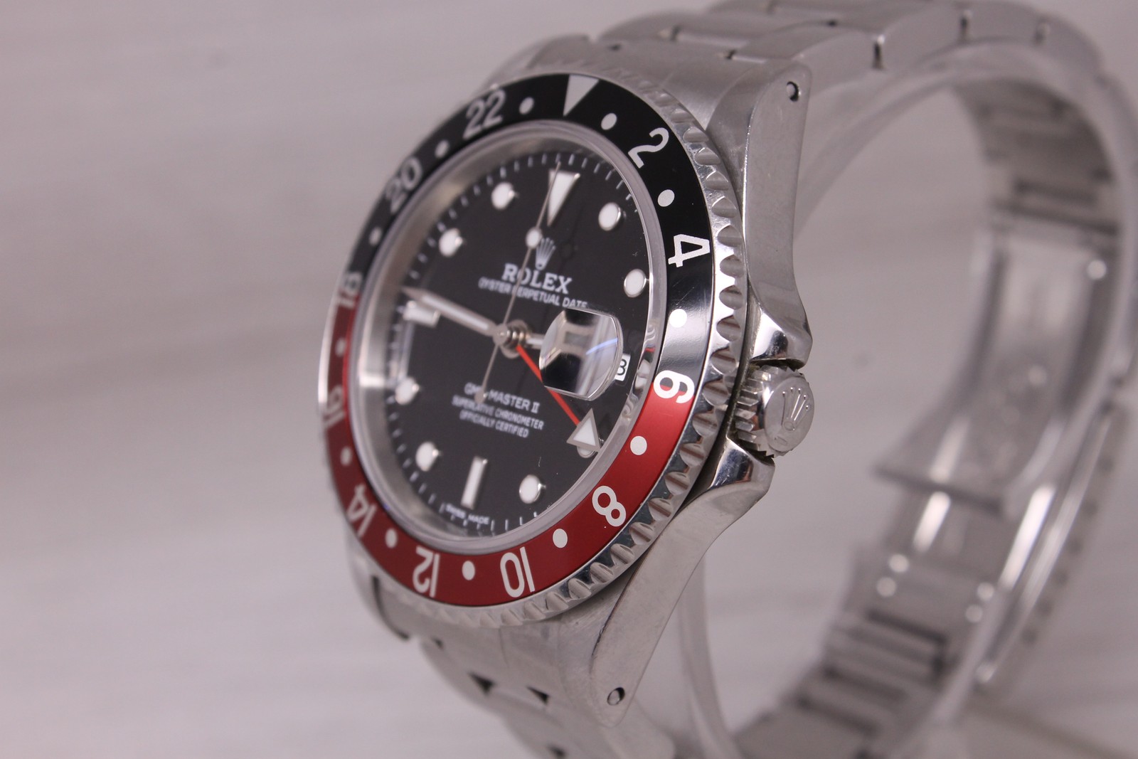 Vintage 1995 Rolex GMT Master II 16710 Mens 40mm Steel Watch Oyster Coke Bezel