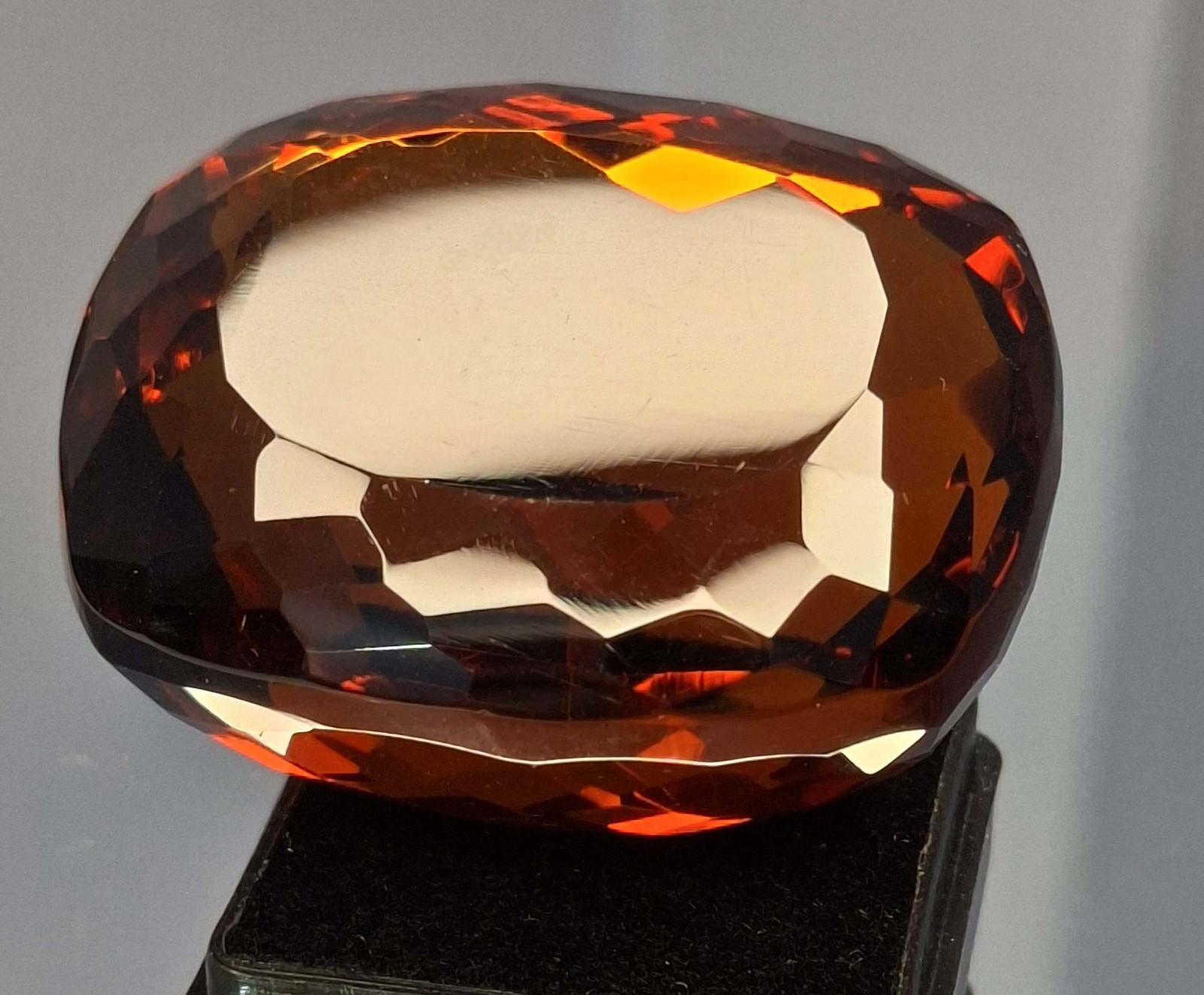 Natural Cushion Cut Hessonite Garnet 211-213 Ct Certified Loose Gemstone RK1069