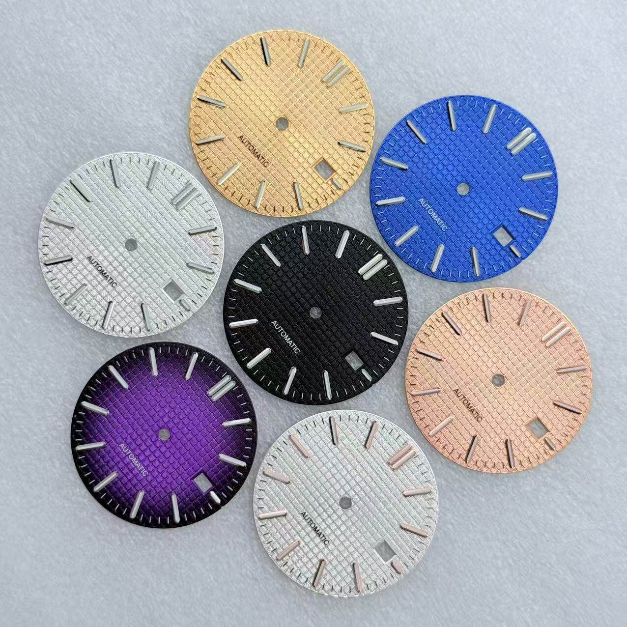 New NH35 Dial 31.8mm Green Luminous Dial Fit NH35 Movement Watch Accessories