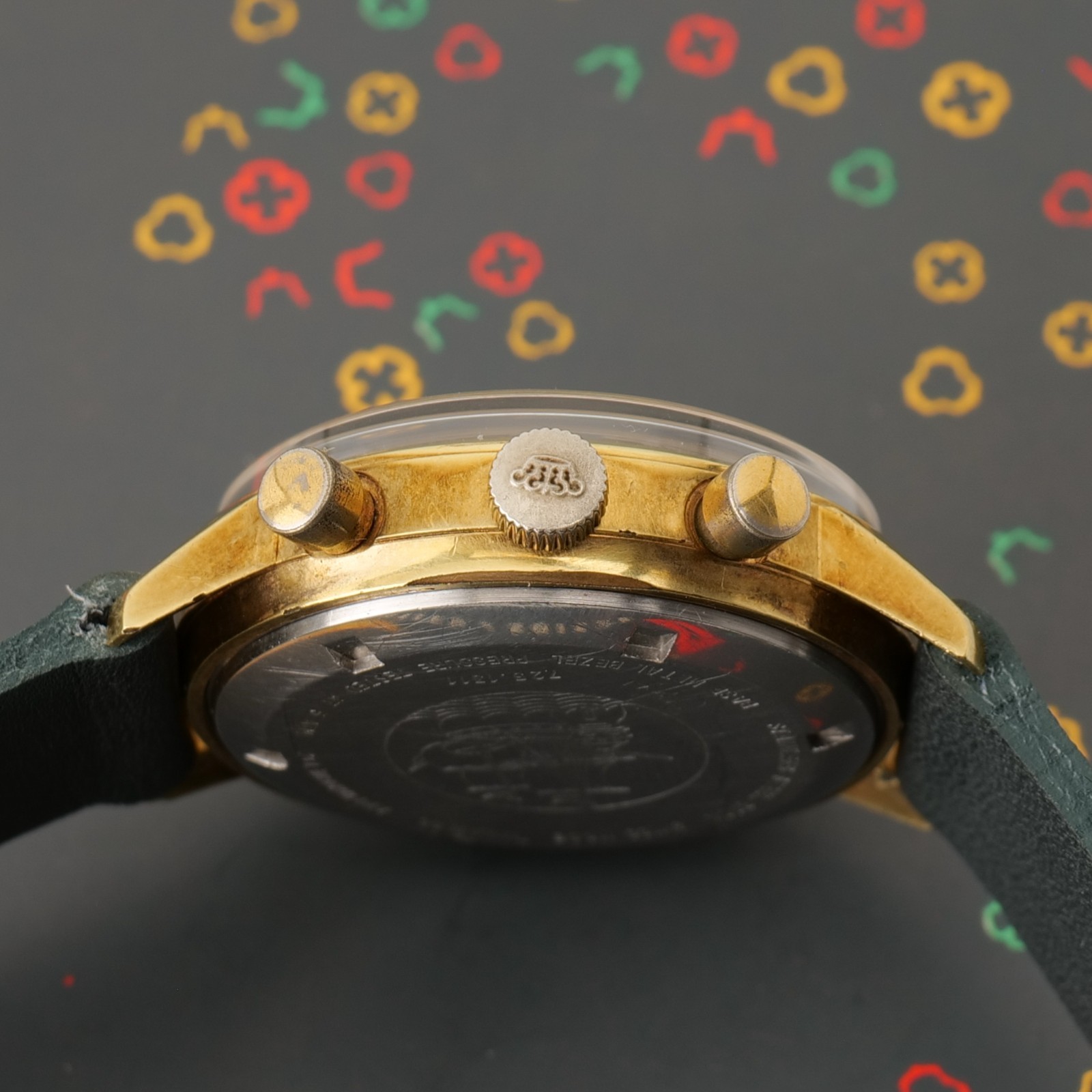Vintage Men’s Wakmann Triple Date Chronograph Calendar Valjoux 730 Serviced