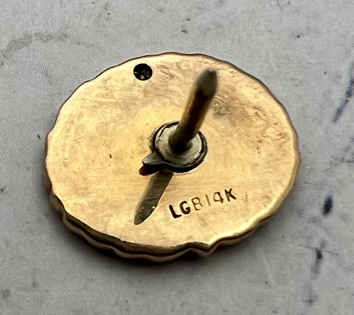 LGB 14k Yellow Gold & Diamond USPA IRA Military Plan Lapel Pin / Tie Tack