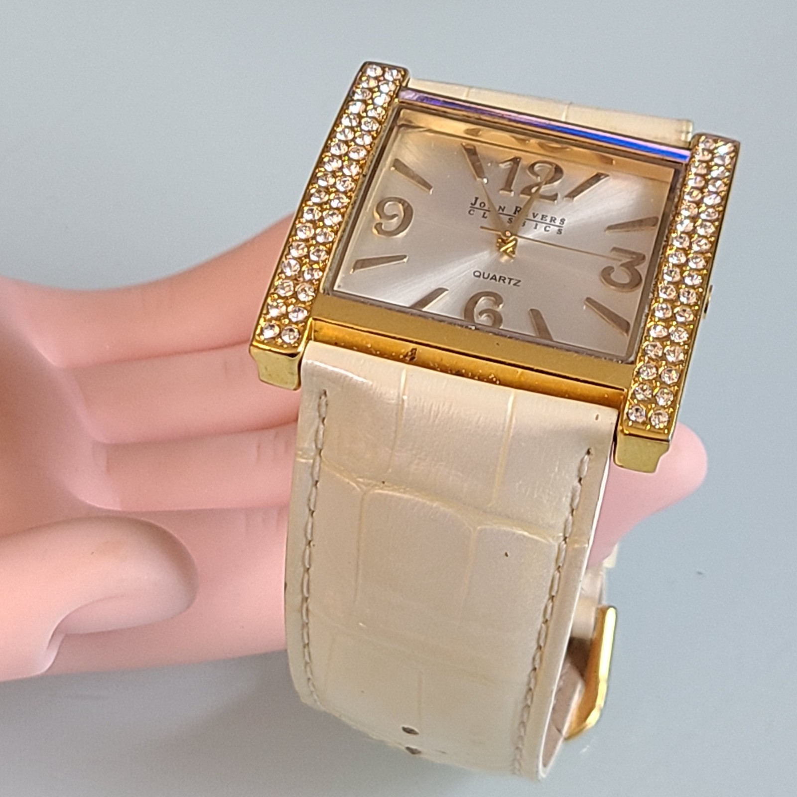 Joan Rivers Classics V377 (Lightning bolt symbol) Stainless Steel WATCH WORKS