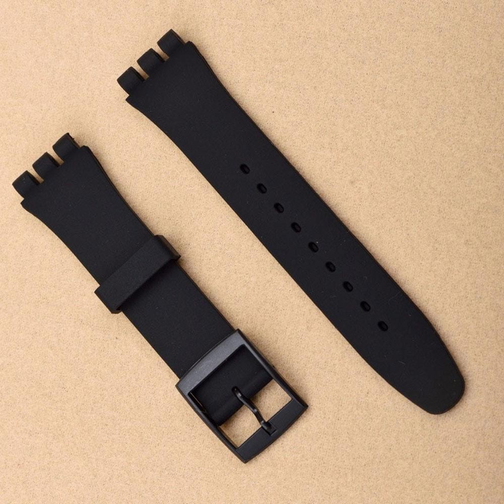 Silicone Watch Strap 17mm 19mm 20mm Sport Rubber Band Men Women for Swatch