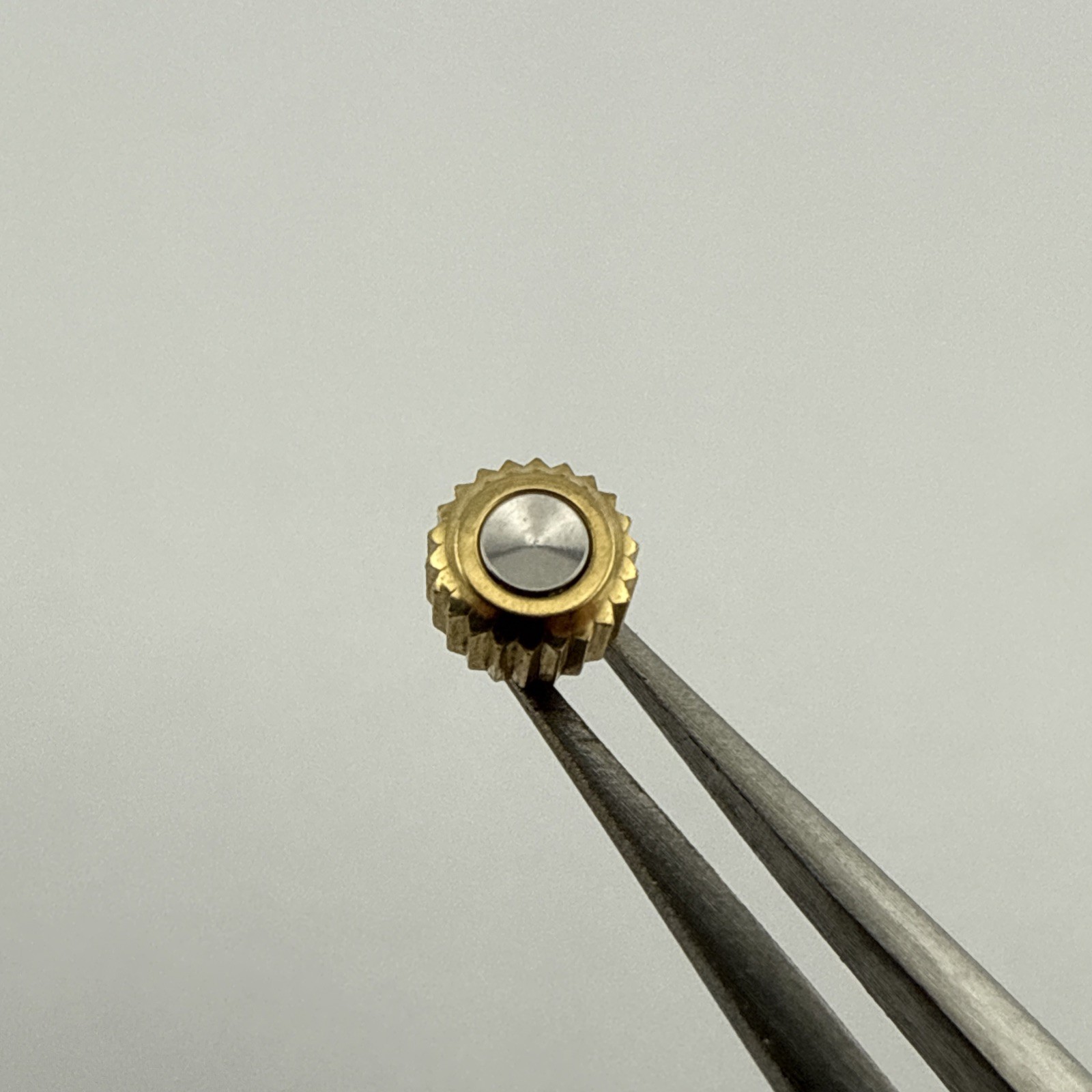 Genuine Omega Quartz 3.8mm Push Button Gold Crown New Old Stock – Authentic