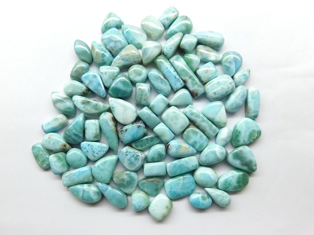 Handmade Natural Larimar cabochon gemstones For Fancy Jewelry Making 71393