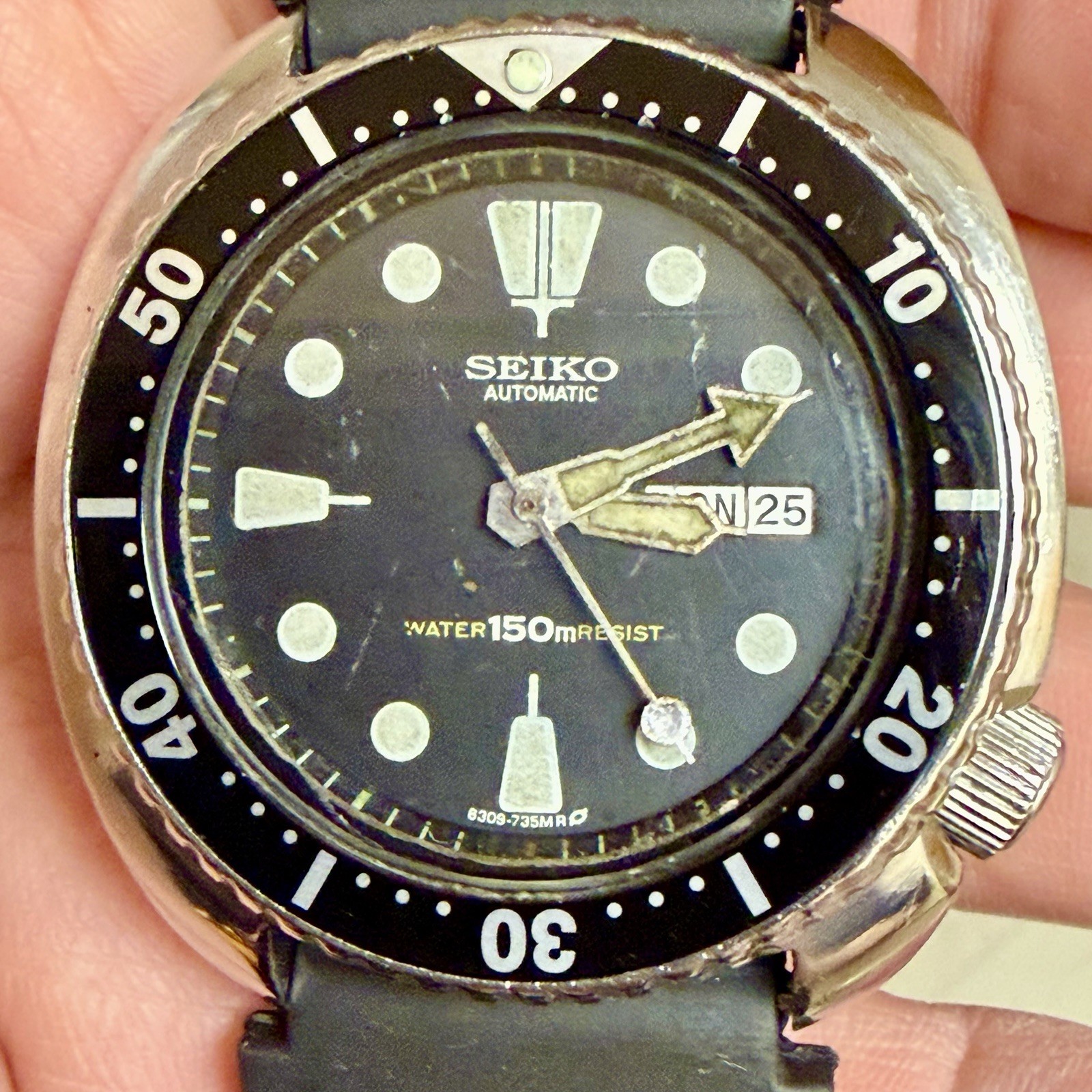 Vintage Seiko Turtle 6309-7040 Automatic Diver Watch. Clean Movement!