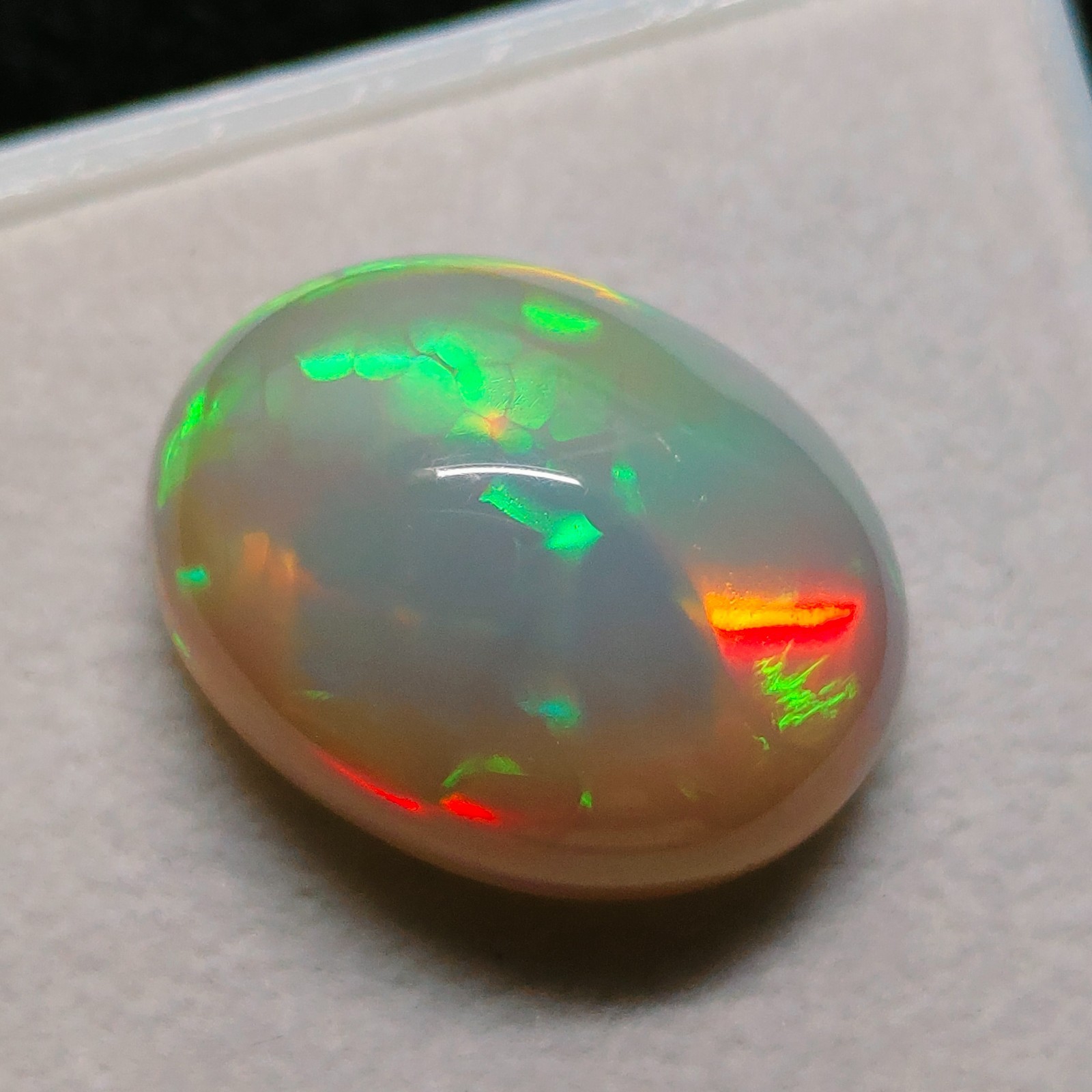 14.99 Ct Ethiopian Natural Opal Oval Loose Gemstone 20X15.5mm Fire Cab Fabulous