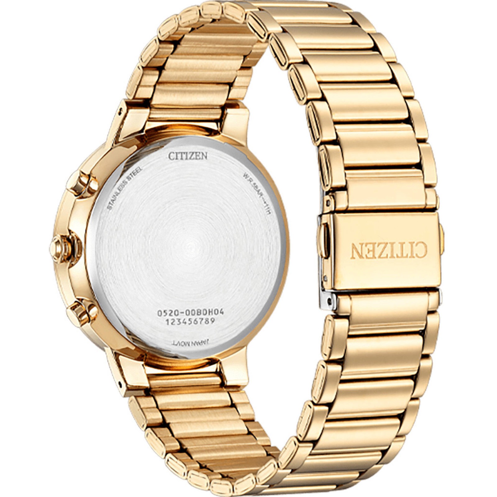 Citizen Men’s Watch Chronograph Blue Dial Yellow Gold Steel Bracelet AN8223-54L