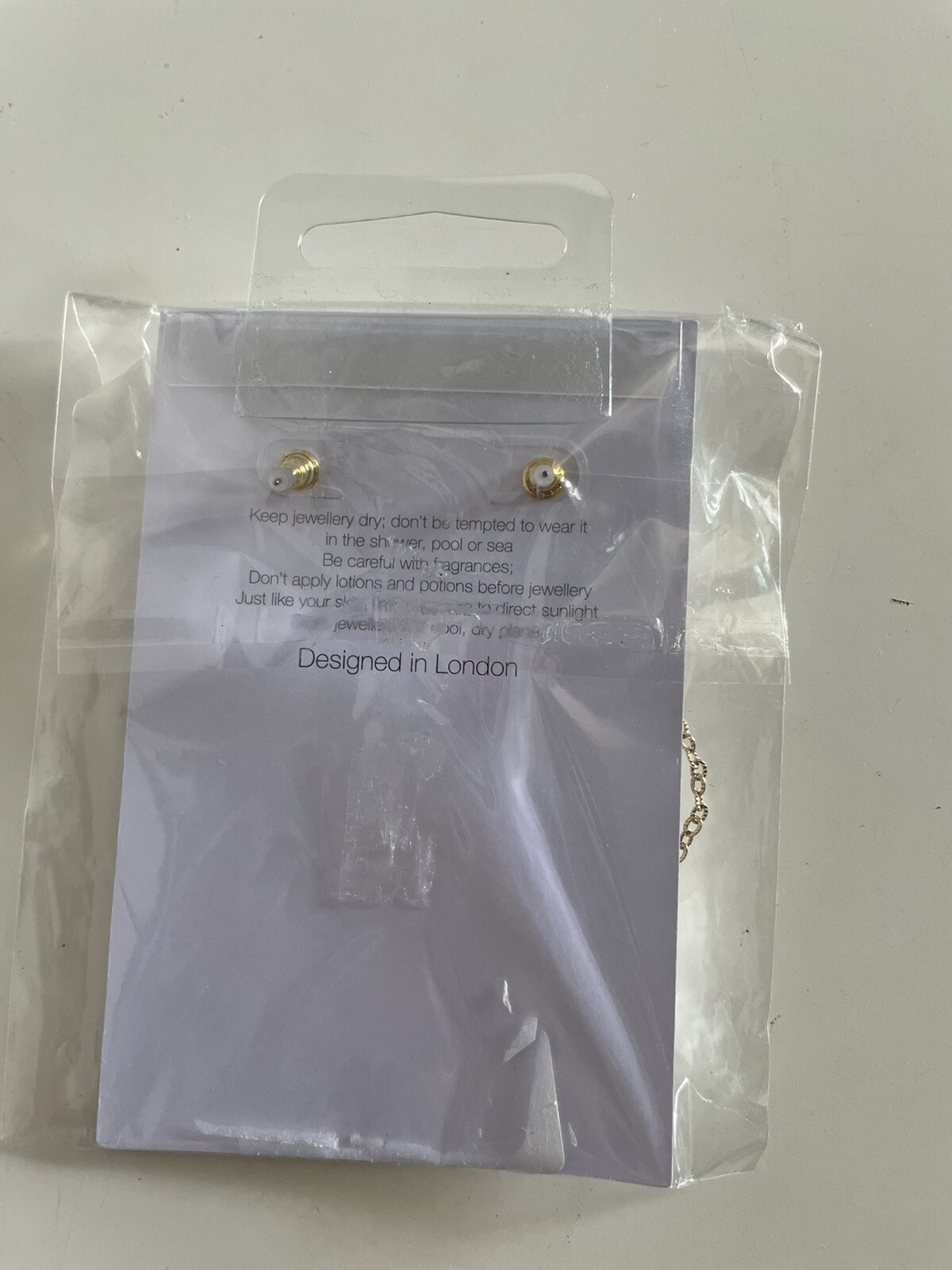 Big Metal London 22K Gold Plated Earrings Nickel Lead And Cadmium Free