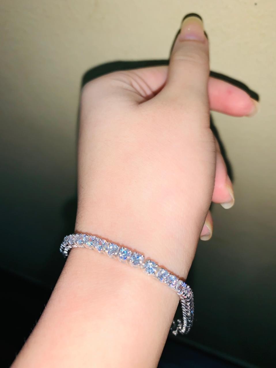 6.50 Ct Round Cut Natural Diamond Tennis Bracelet 14K Solid White Gold 7 Inch