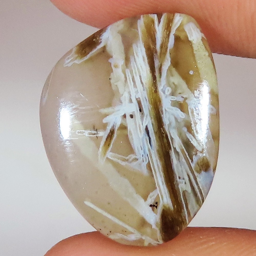 Natural Turkish Stick Agate Fancy Cabochon Gemstone 17.95 Cts 18x22x5 mm KL211
