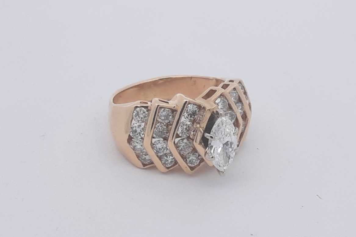 2.43cttw Diamond Ring In 14k Yellow Gold 8.8 Grams Size 6.75 Eb0226llxzsa