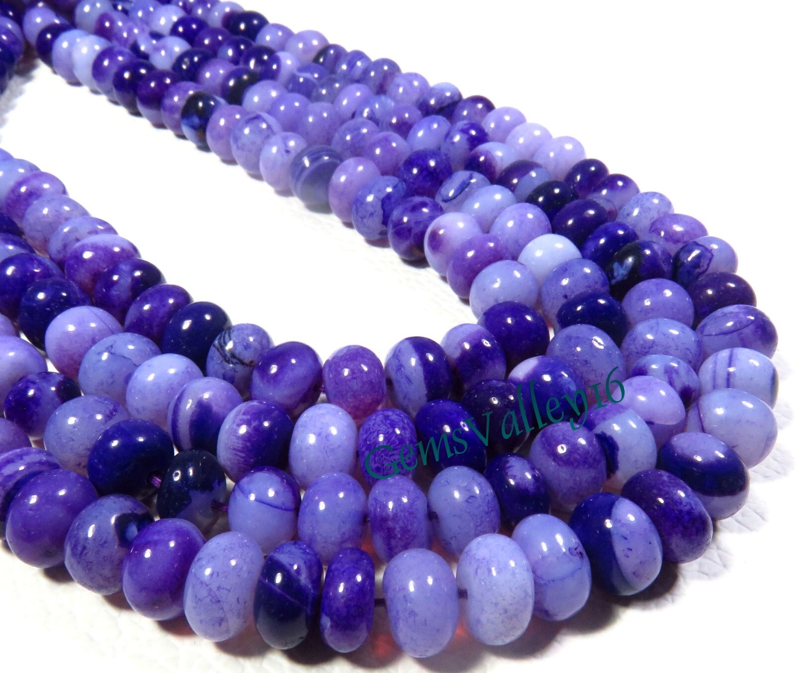 Charoite Opal Smooth Gemstone Rondelle Briolette Beads For Jewelry 8.25-8.5mm