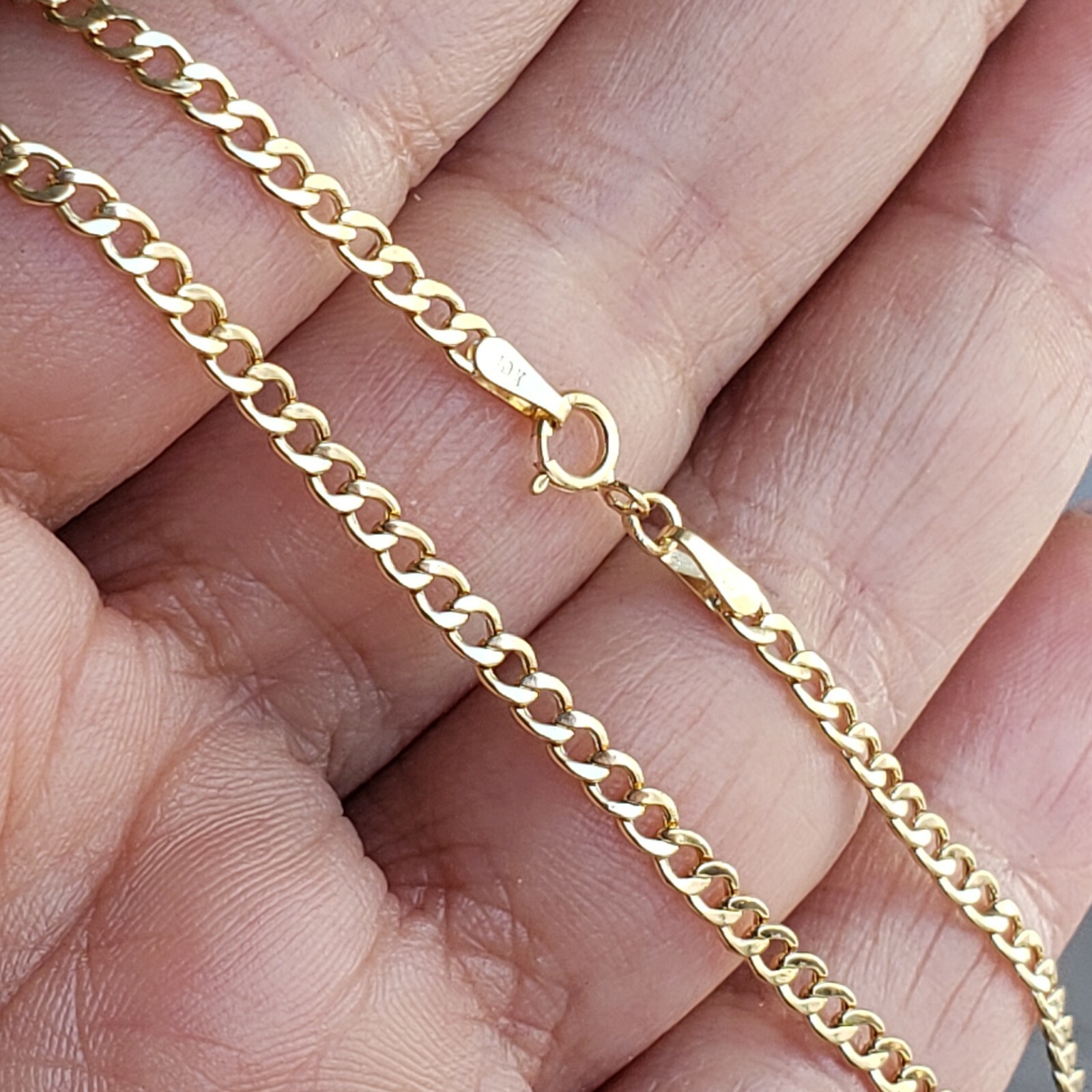 Real 10k yellow gold miami cuban anklet 10 inches long 2 mm