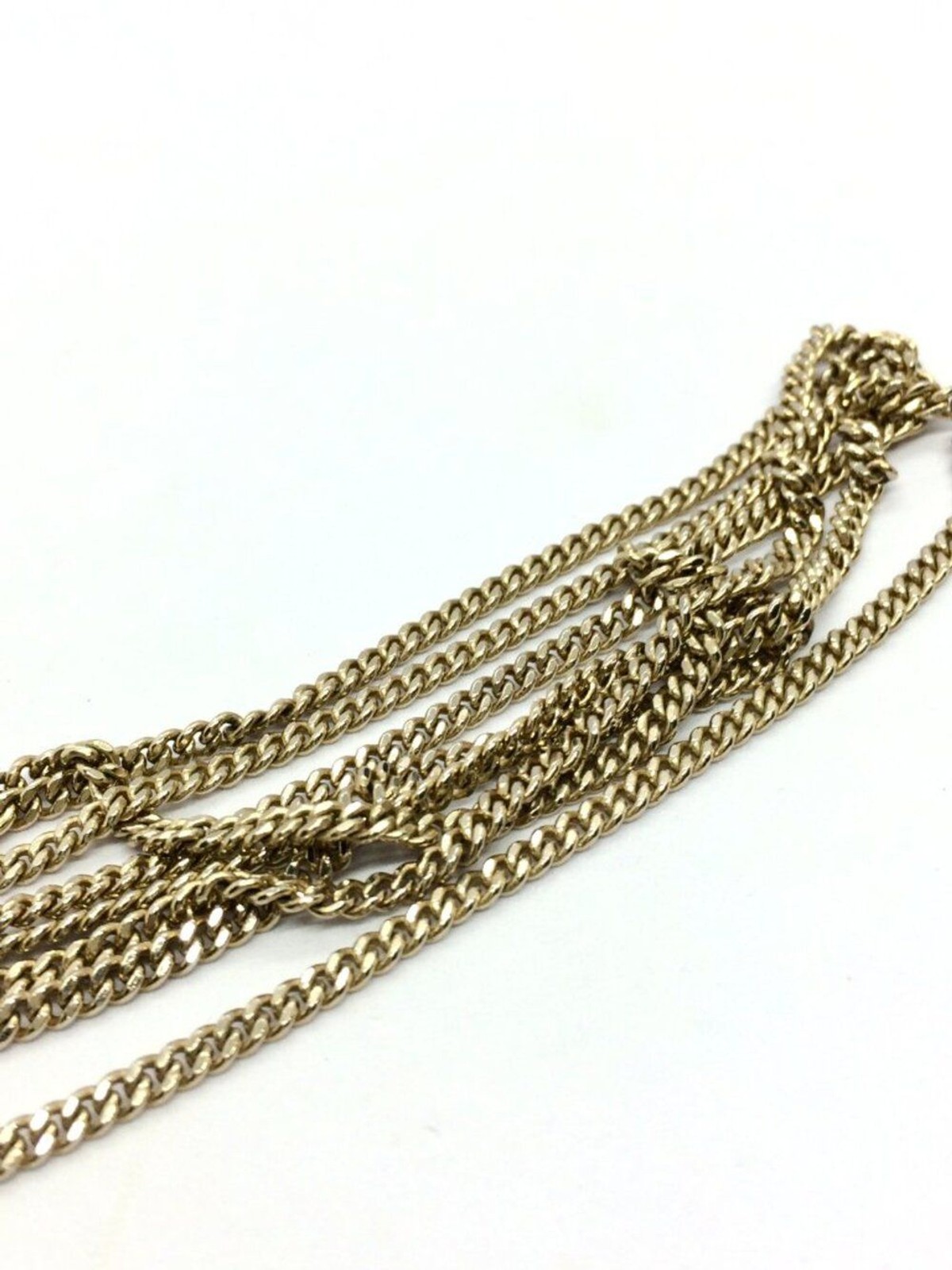 VICTORIAN REVIVAL NECKLACE Adjustable Slider Fob Albert Chain Gold Tone Vintage