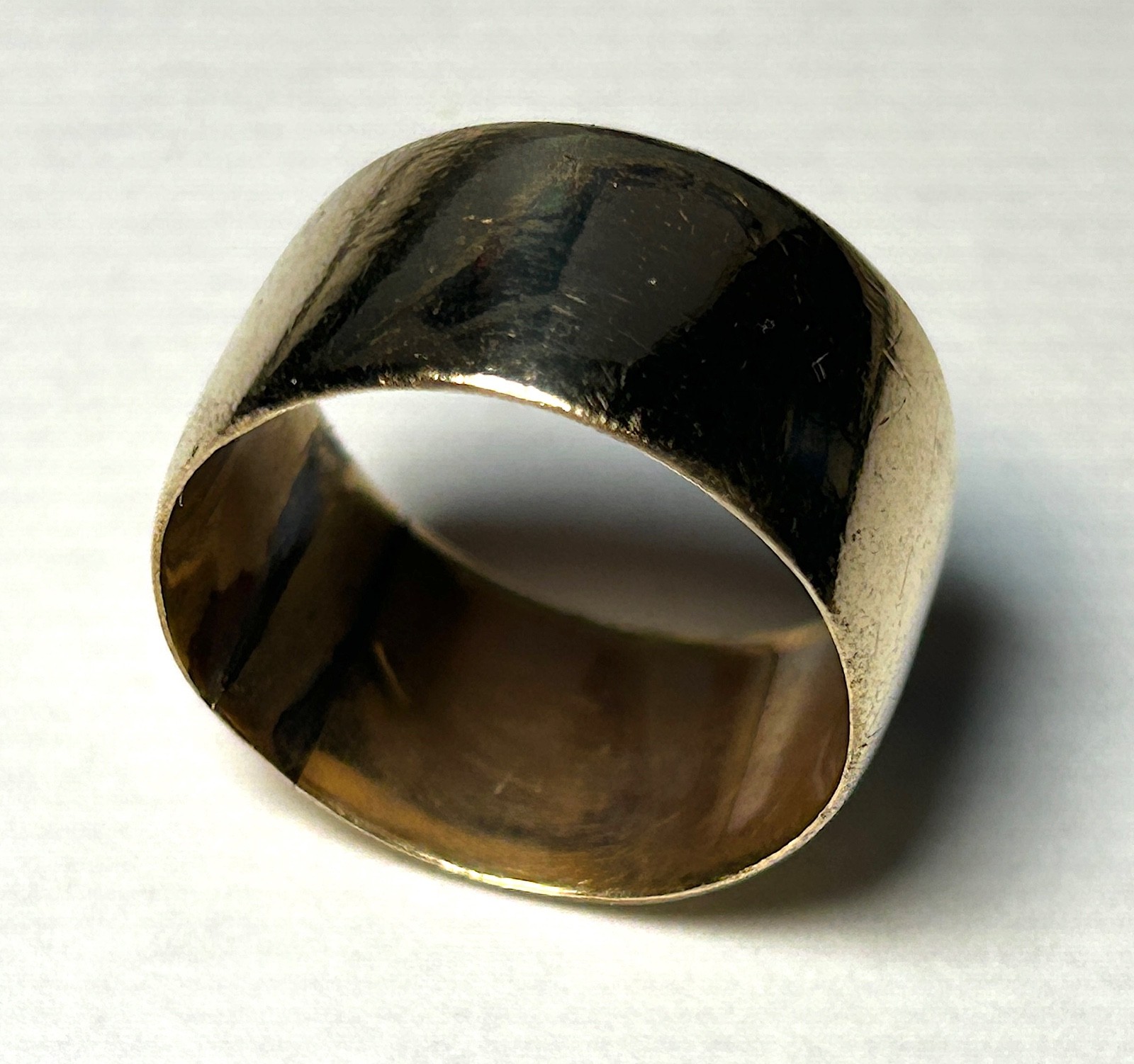 Vintage Men’s 10k Solid Gold Cigar Band Ring Size 8.5 6.7 Grams