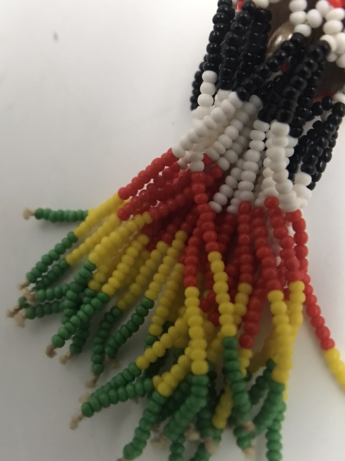 Vintage 1960s Handcrafted Beaded Necklace South Asia Borneo Tribal Ethnic