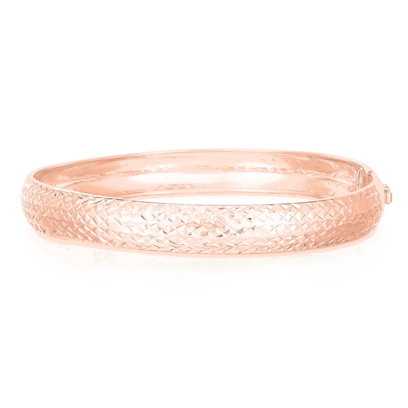 925 Sterling Silver 9.5MM Diamond Cut 7″ Inch Bangle Bracelet For Women 3 Colors