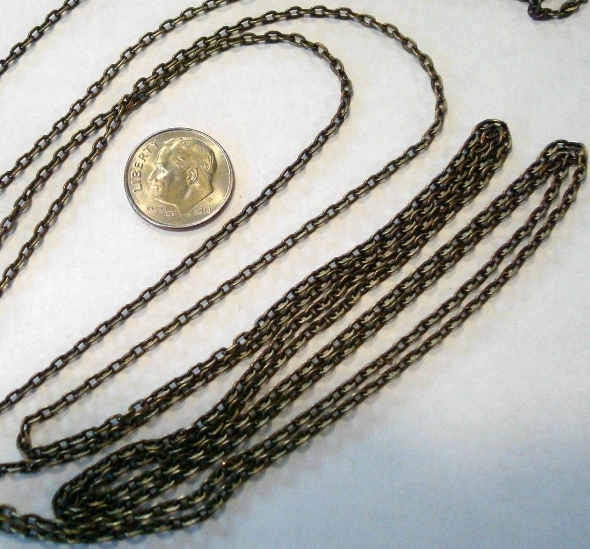 Jewelry Chain 6′ 3x2mm Ant bronze pl cable link jewelry making beading pch032