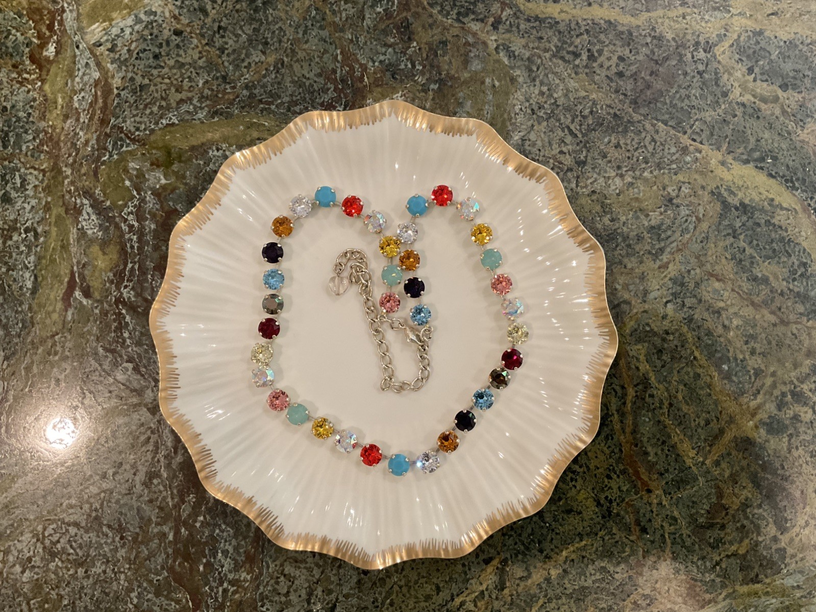 NOT (SABIKA) MULTI-COLOR CUT CRYSTAL NECKLACE