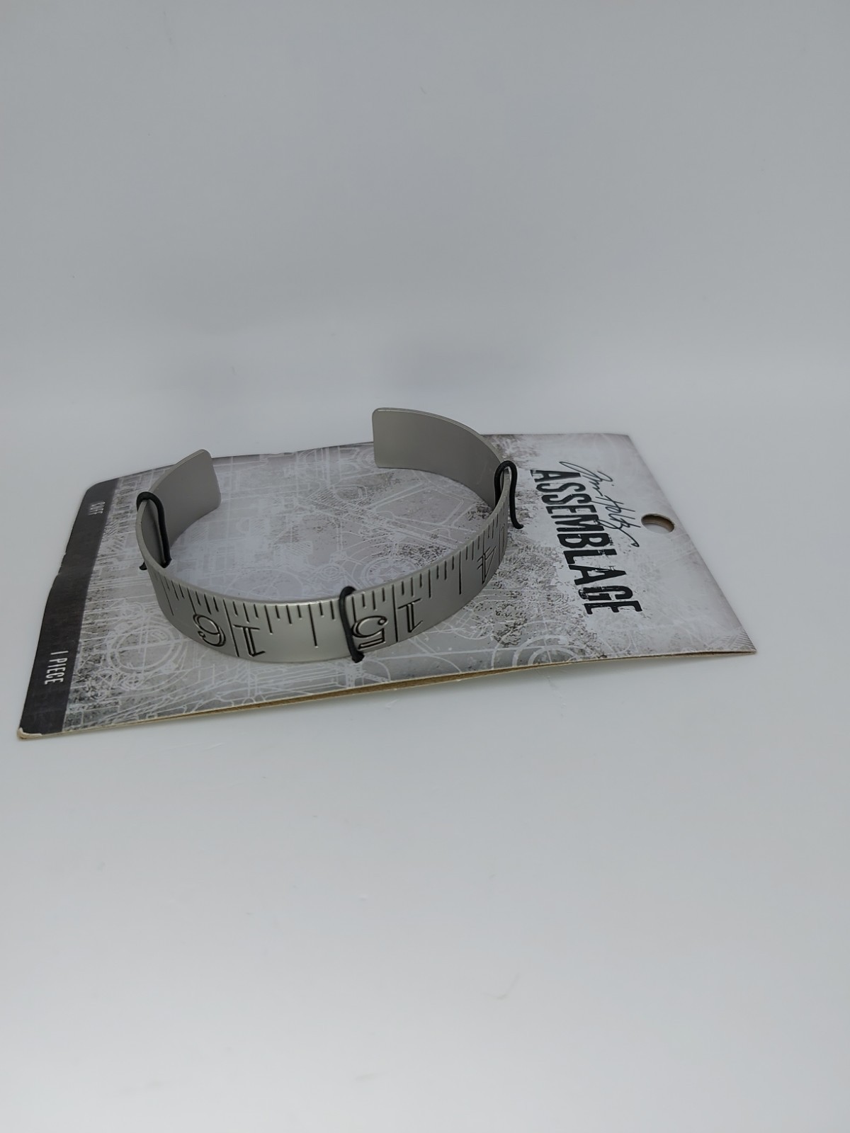 Tim Holtz Idea-Ology Assemblage Ruler Cuff Bracelet Antique Silver THA20106 New