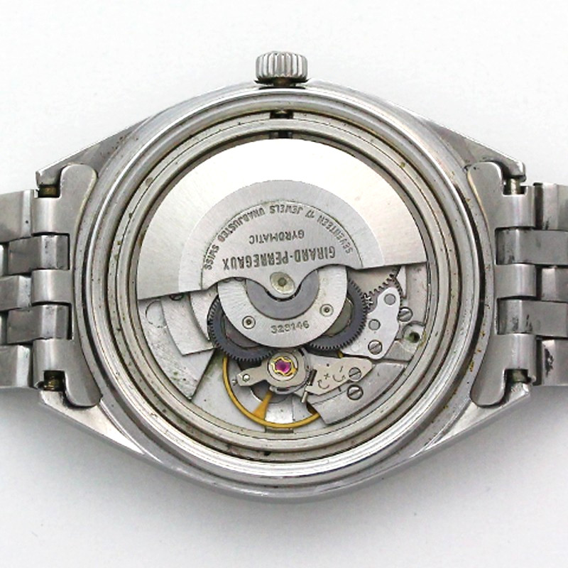 Girard Perregaux Gyromatic Automatic Date 37mm Steel Unique Dial Watch 1960’s