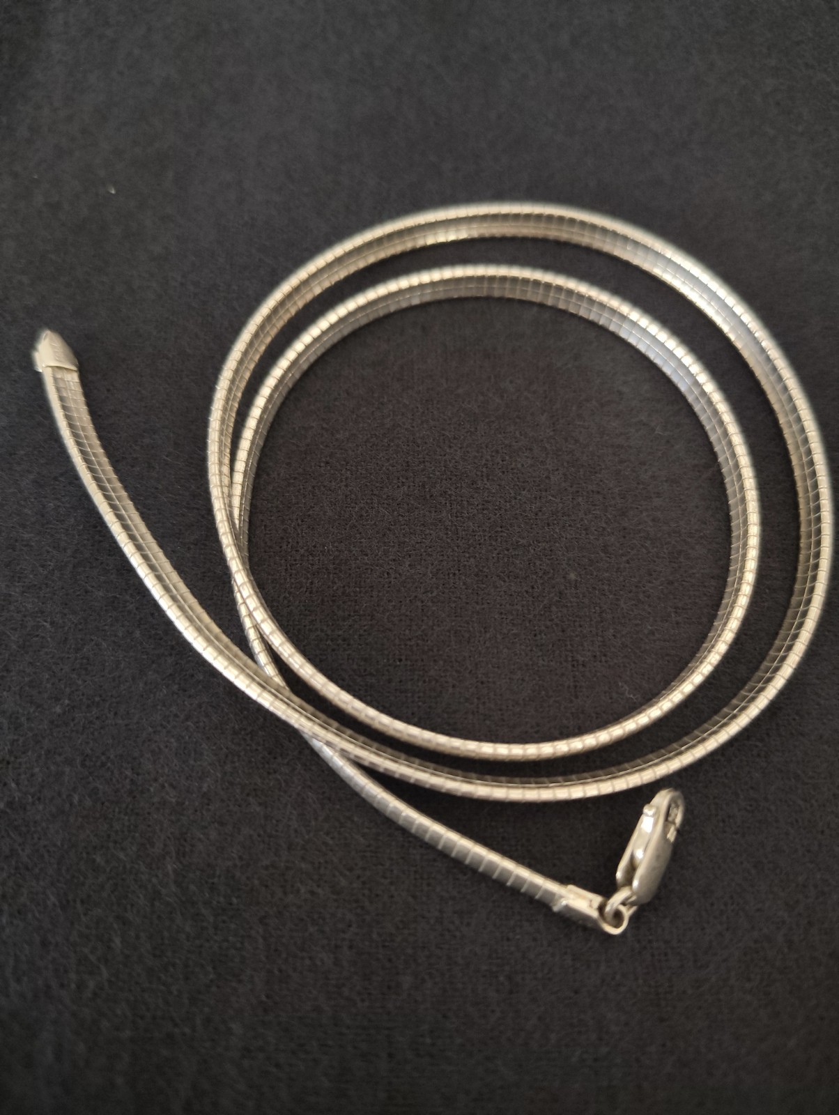 Italian Sterling Silver Omega Necklace 20 Inch 4mm 20g Chain Stamped 925 Italy