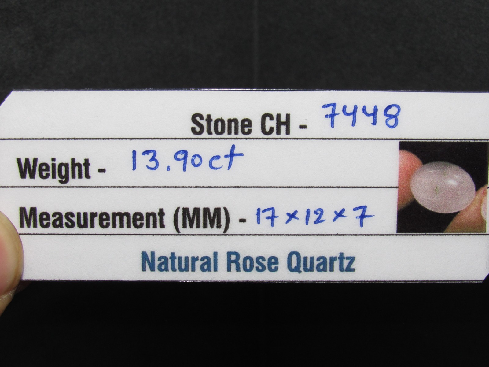 13.90Cts Natural Oval Cabochon Brazilian Rose Quartz UNHEATED Gemstone CH 7448
