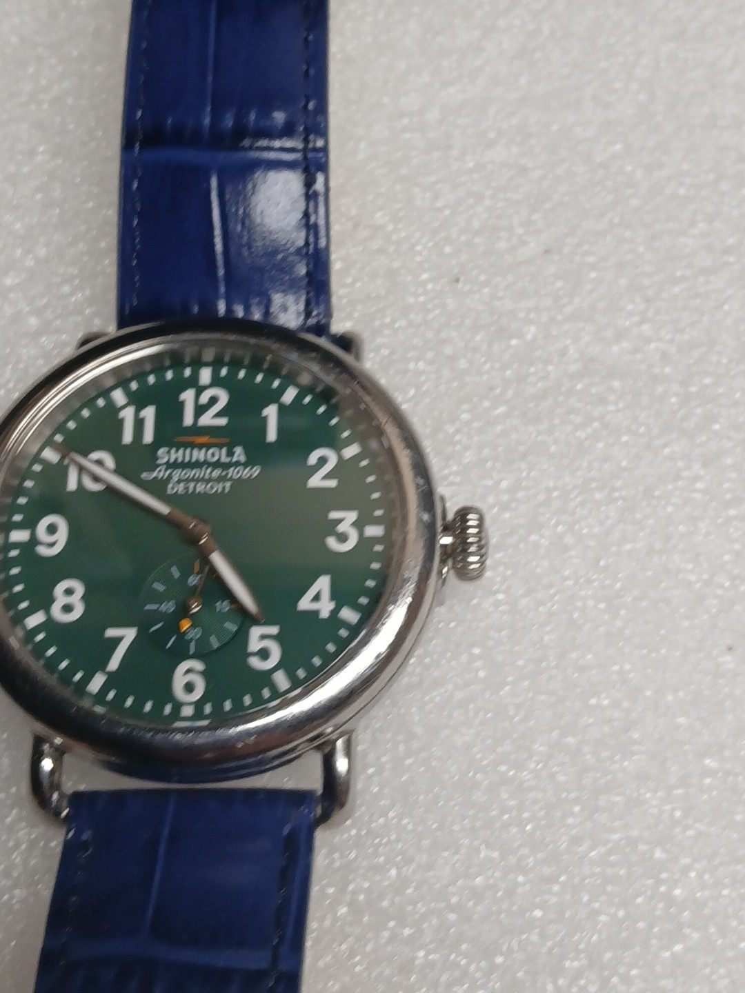 Shinola Argonite- 1069 Detroit Runwell 41mm Green Quartz Watch