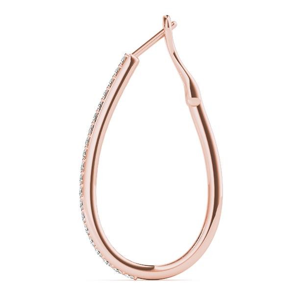Tear Drop Hoop Earrings For Women Lab Grown Diamond VS F 0.50-1.00 Ct 14K Gold