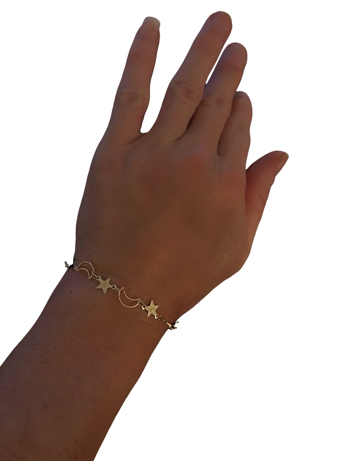 Gold Moon And Star Bracelet | New | Adjustable