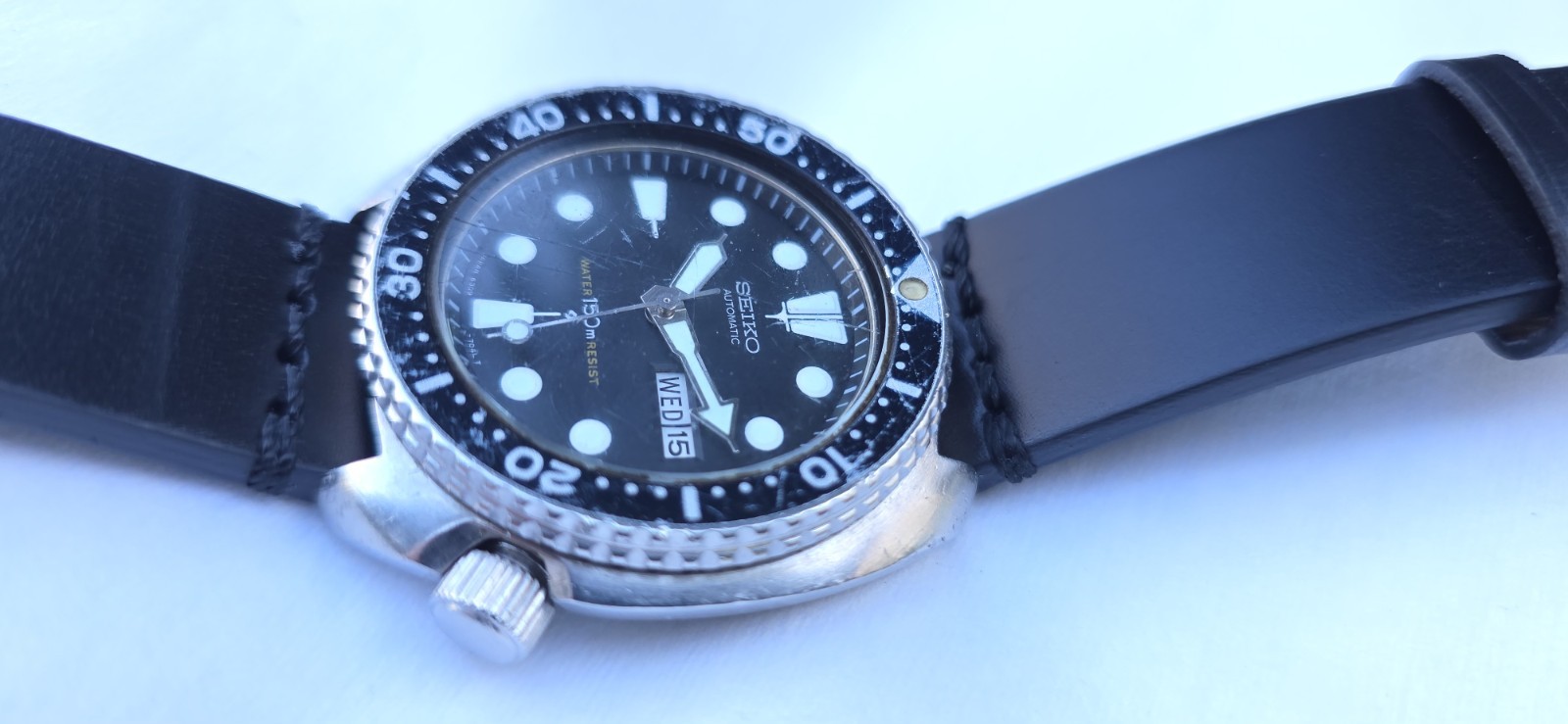 VINTAGE SEPTEMBER 1979 SEIKO 6309 7040 AUTOMATIC SUWA TURTLE DIVER WATCH