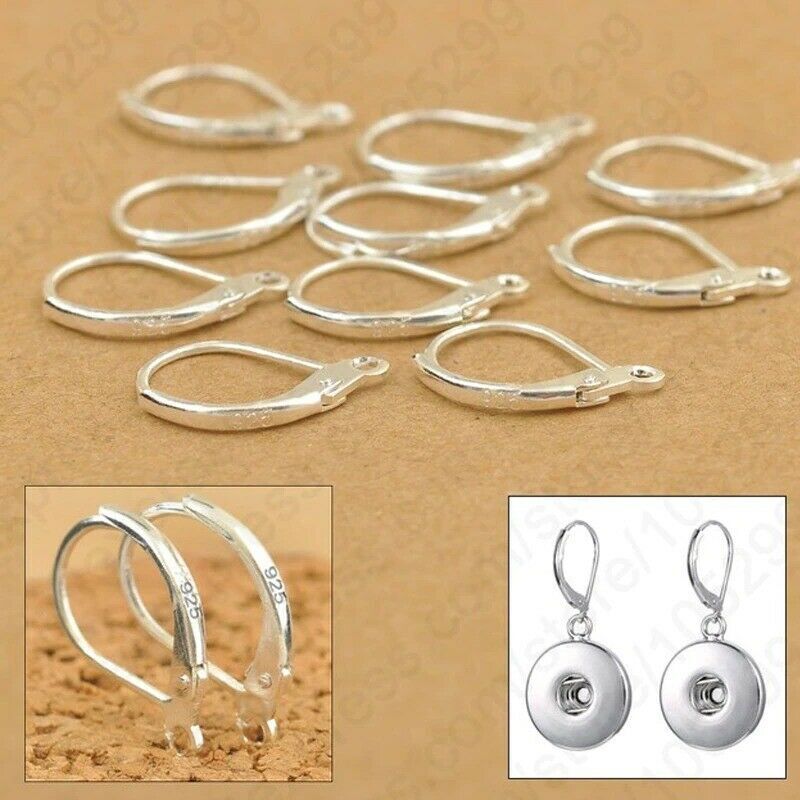 925 Sterling Silver Hypoallergenic Leverback Earring Hooks Ear Wire Connector