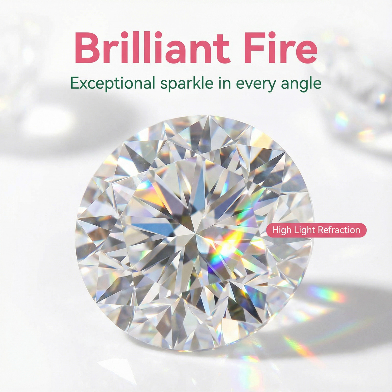 3.5mm to 6mm Round Cut Moissanite Loose Stone, D Color VVS1 Brilliant Sparkle