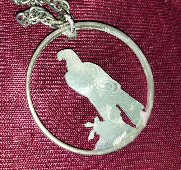 Peace Dollar Pendant, U.S. One Dollar Cutout Coin with chain