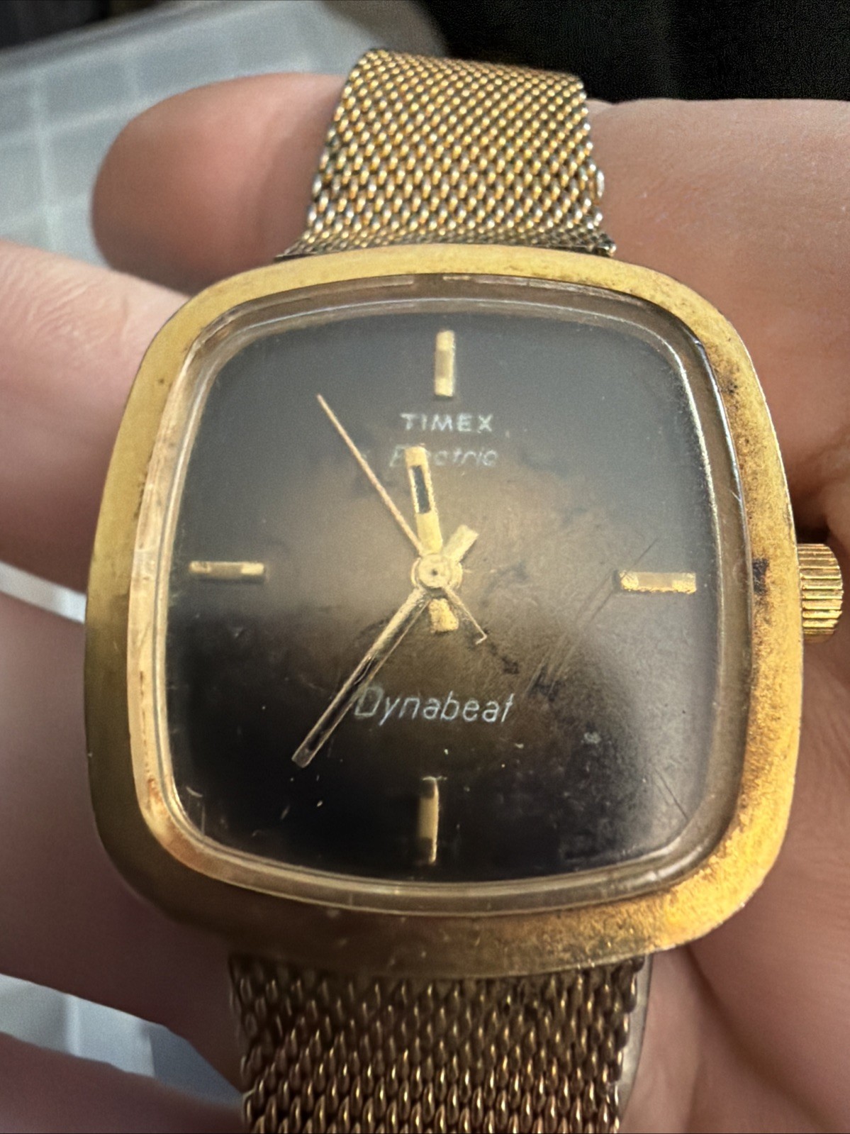 Men’s 1970s Timex Electric Dynabeat Quartz Watch Untested For Parts Z24