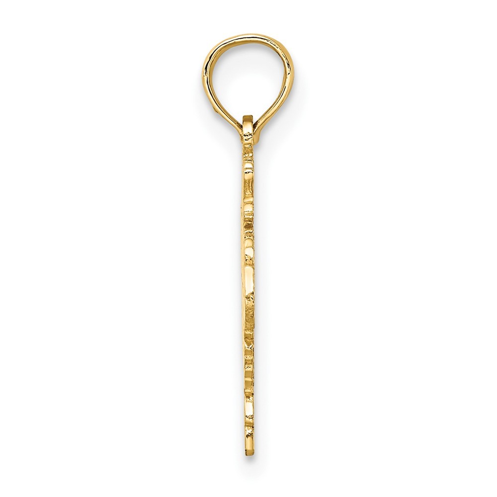 10K Yellow Gold 100% SCORPIO Zodiac Shape Charm Pendant L-18.7mm, W-16.15mm