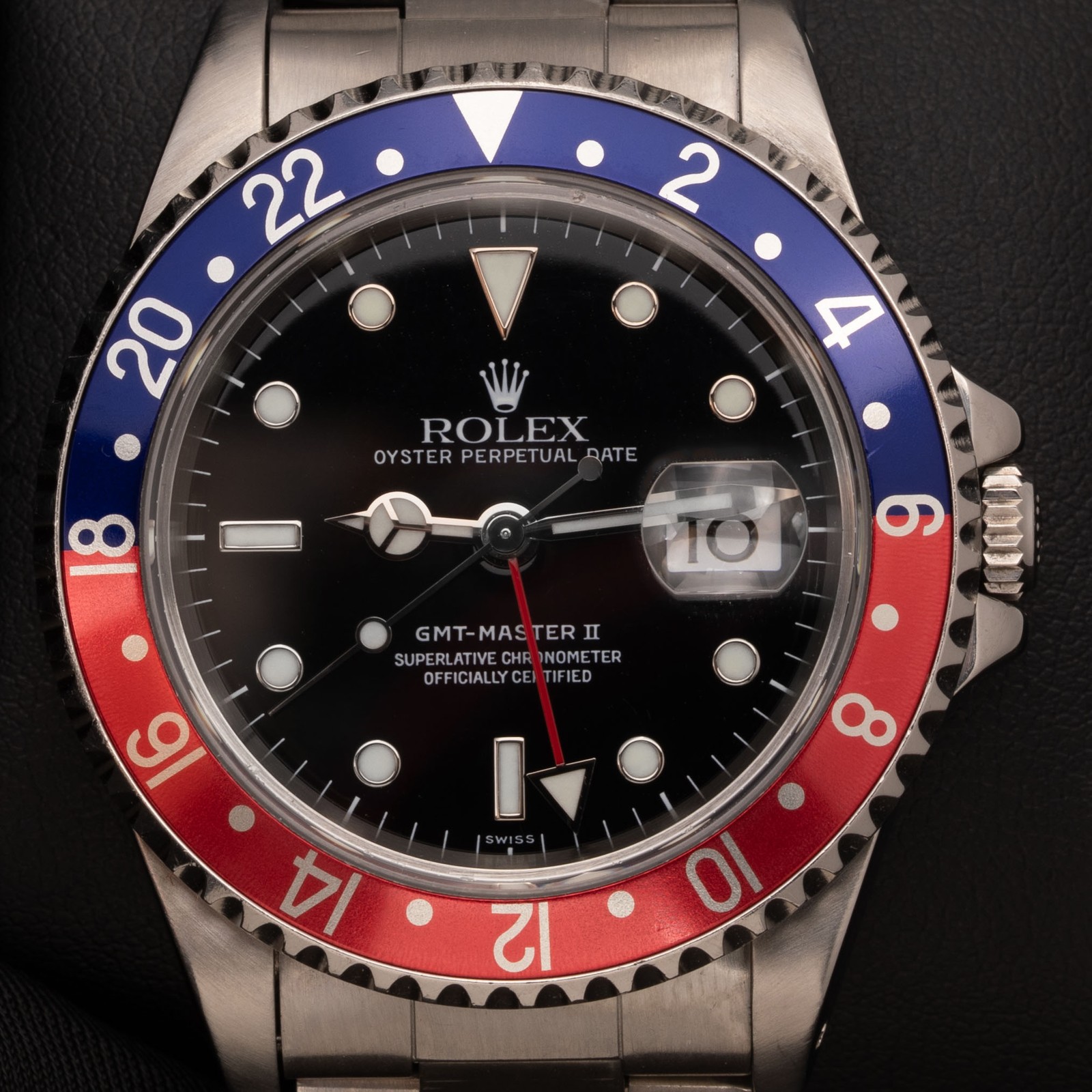 Rolex GMT-Master II Watch 40mm “Pepsi ” 16710 Black Dial