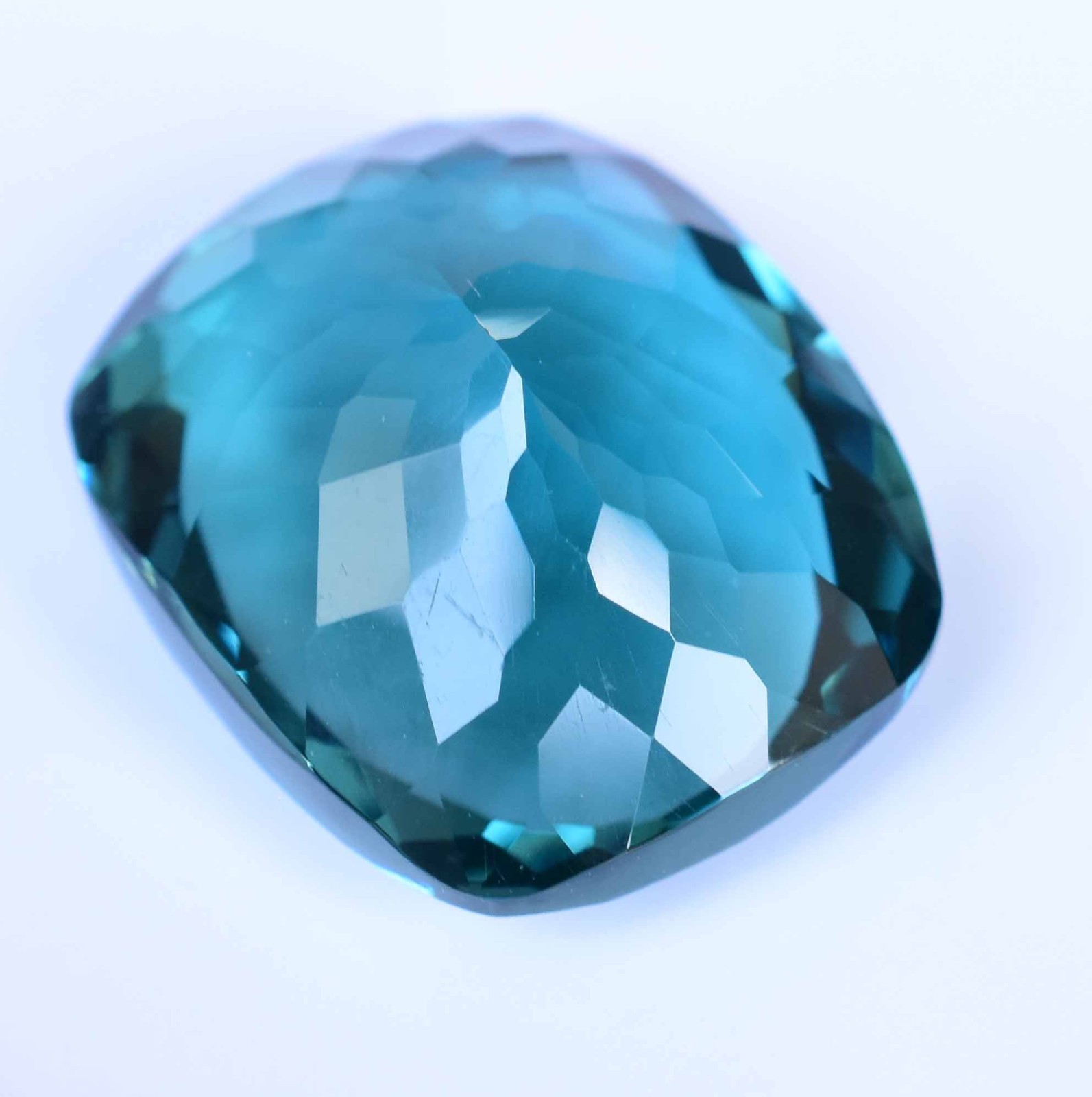 Natural Paraiba Tourmaline Green Blue 26.70 Ct Certified Cushion Loose Gemstone