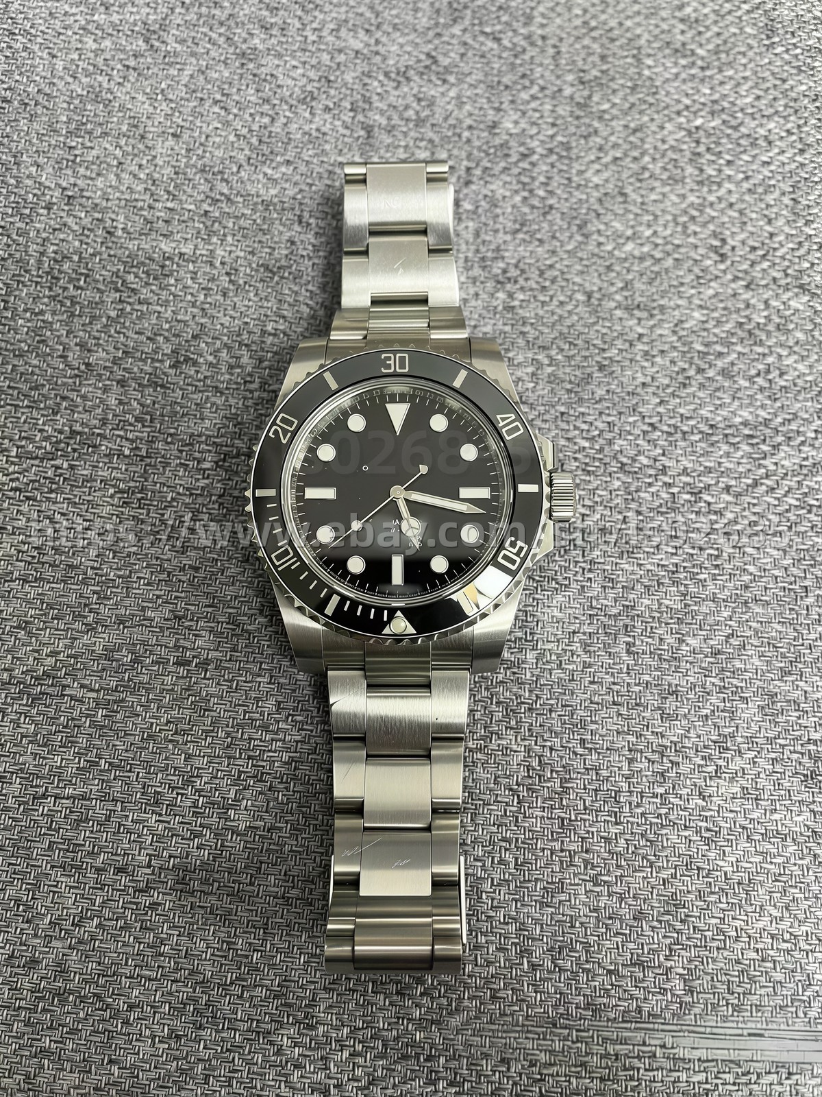 DIY SET for 3130 40MM Watch case + dial + hands + Strap sapphire