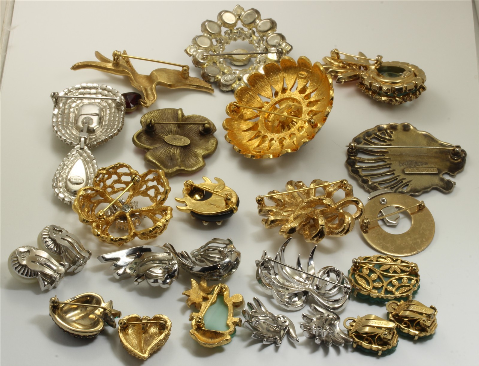 Vintage 20 Pc High End Designer Costume Jewelry Lot Jomaz Boucher Kramer Panetta