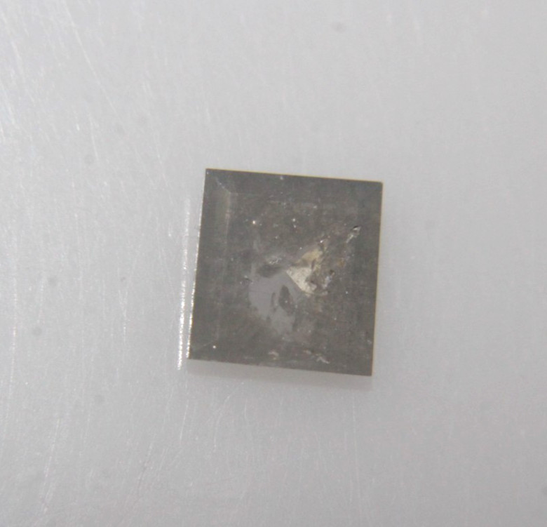 0.64Ct Natural Square Shape Gray White Color Roes Cut Diamond 5.54×5.30×1.83 MM