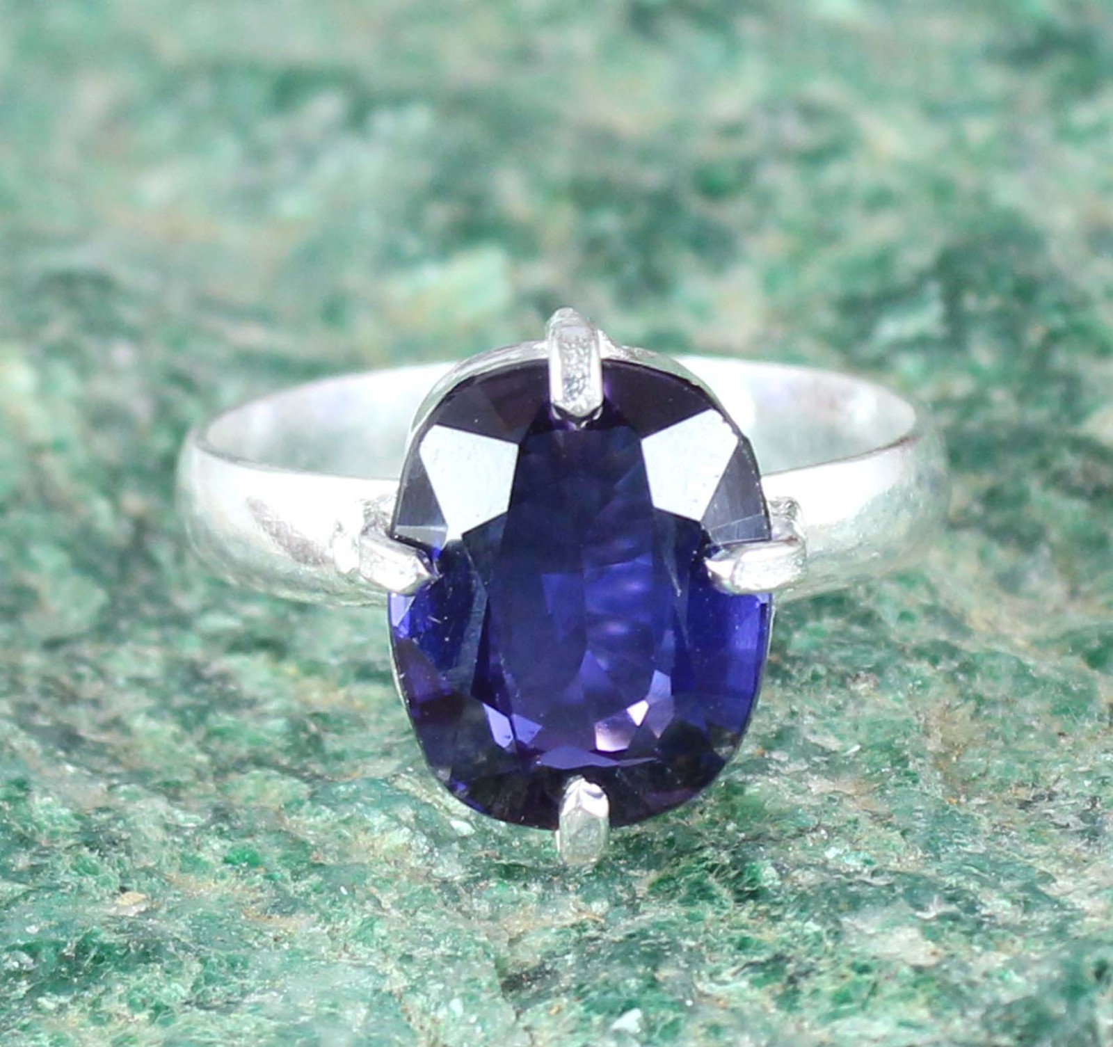 7.30 Ct Certified Natural Boysenberry Sapphire Cushion Gemstone Engagement Ring