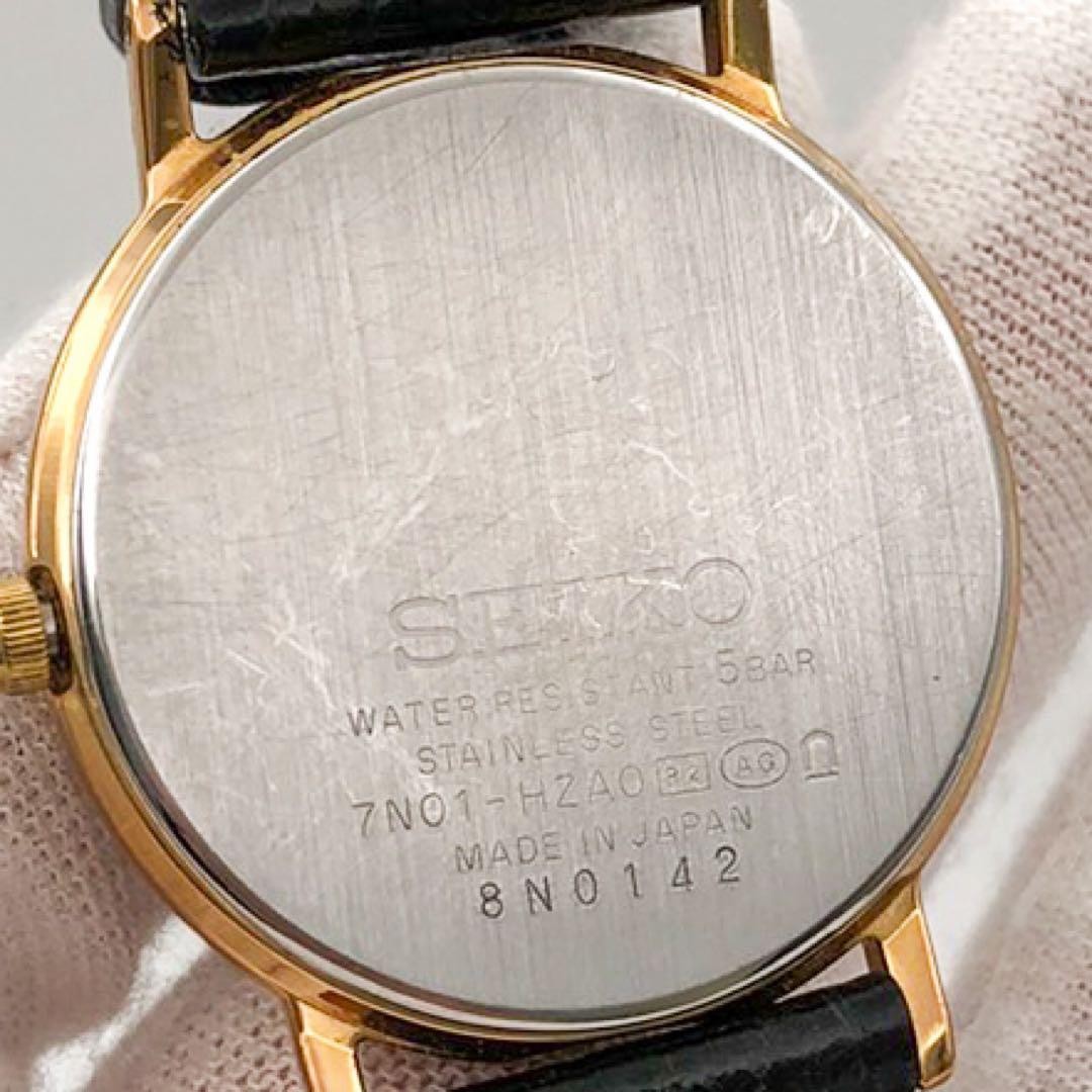 [Battery replaced] SEIKO 7N01-HZA0 Quartz Crystal Glass