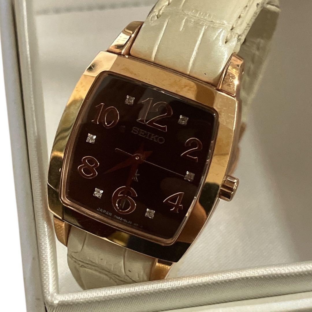 ⭐️Working Condition⭐️Seiko Lukia Pink Gold Leather