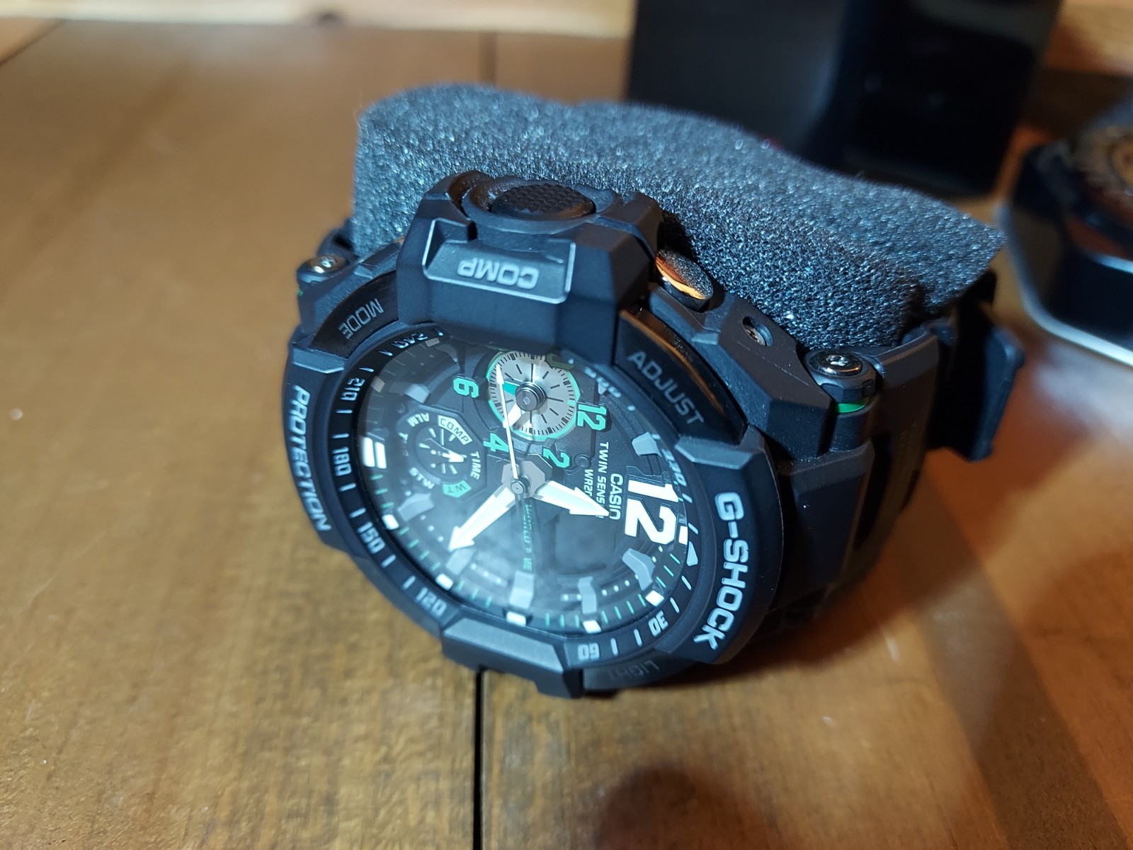 G-Shock GA-1100 Gravitymaster “Master of G” Men’s Watch, Black/Silver/Green- New