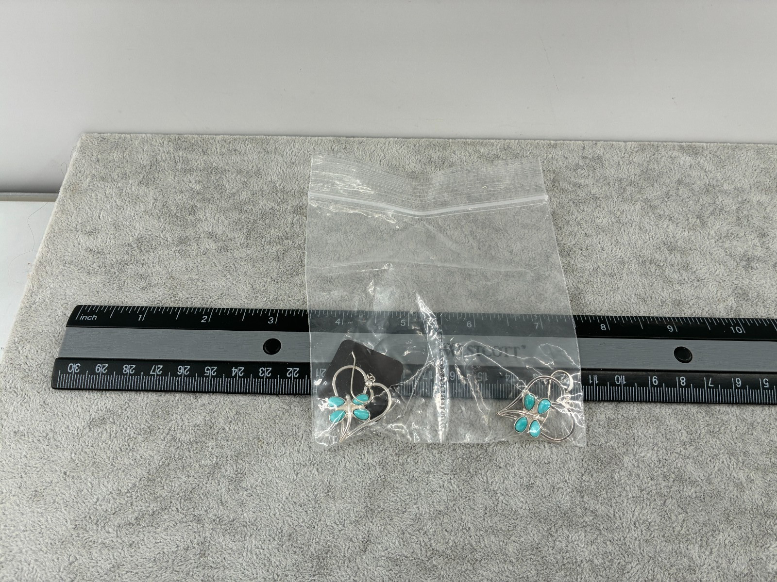 Rare Jay King DTR Turquoise Cabochon Dragonfly Dangle Earrings Sterling Silver