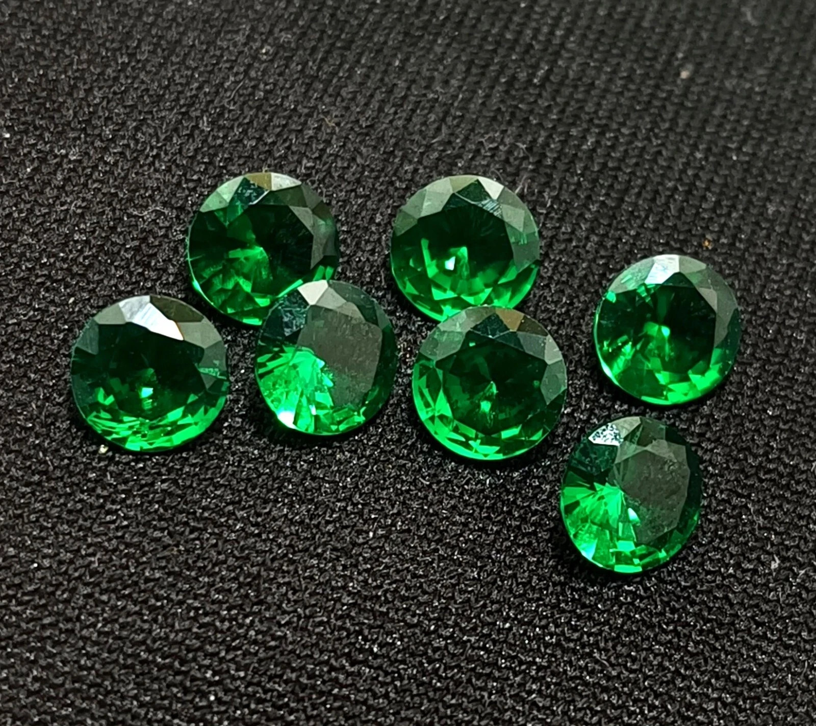 5 mm Natural Colombian Green Emerald Round Loose Certified Gemstones Lot 10 Pcs